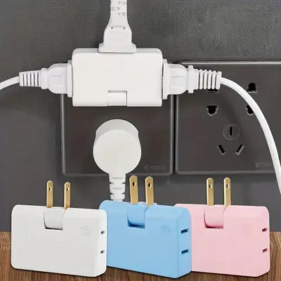 180 Degrees Rotatable Socket Converter,Rotation Adapter,1 Plug 3 Socket Foldable,3in1 Adapter Extension Adaptor Socket,Outlet...