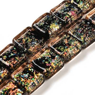 Handmade Dichroic Foil Glass Beads Strands