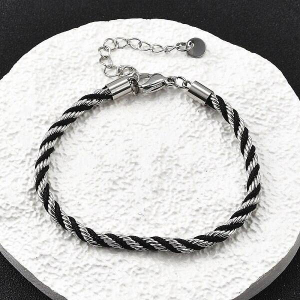 304 Stainless Steel Nylon Cord String Bracelets