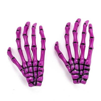 Halloween Skeleton Hands Bone Hair Clips