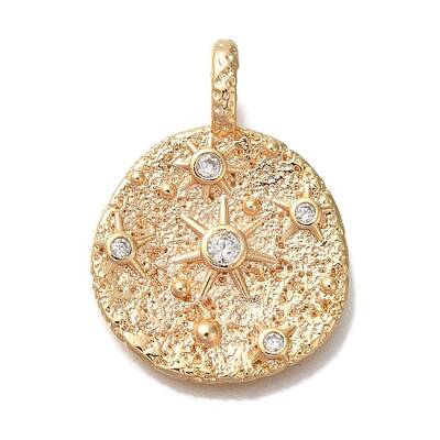 Brass Micro Pave Cubic Zirconia Pendants