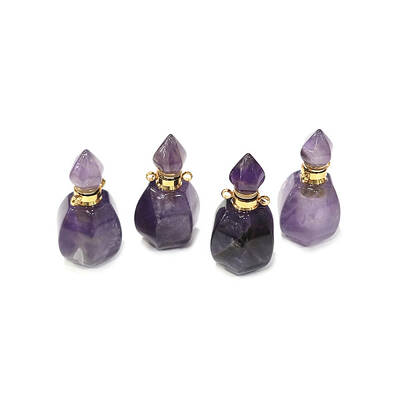 Faceted Natural Amethyst Pendants