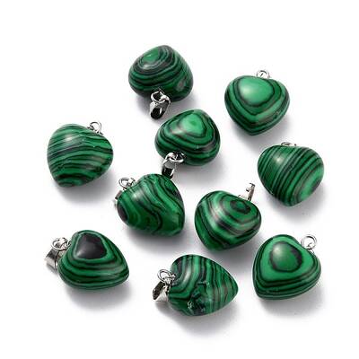 Synthetic Malachite Pendants