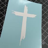 Rustic Cross Decal/Sticker - Personalize Your Car with Faith or Style
