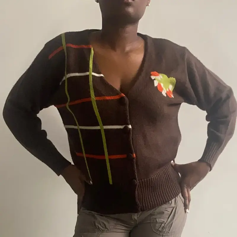 Carrini Cardigan - Medium Brown Wool Blend