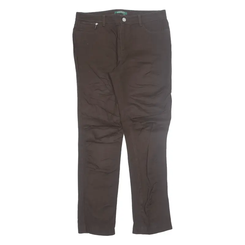 LAUREN RALPH LAUREN Trousers Brown Regular Tapered Womens W32 L32