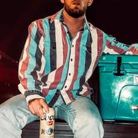 Men's Western Cowboy Style Retro Print Loose Long Sleeve Shirt Striped Casual Button Autumn Top Suitable for Streetwear