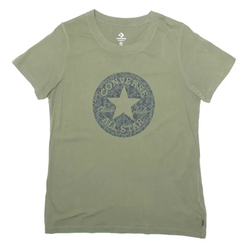 CONVERSE Womens T-Shirt Green M