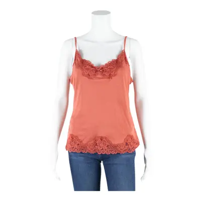 THE LIMITED Y2K Satin Camisole Top Orange Sleeveless Womens XL