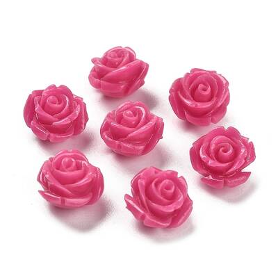 Synthetic Coral Carved Beads