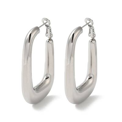 Non-Tarnish 304 Stainless Steel Hoop Earrings for Women