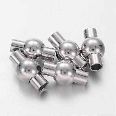 Brass Magnetic Clasps with Glue-in Ends