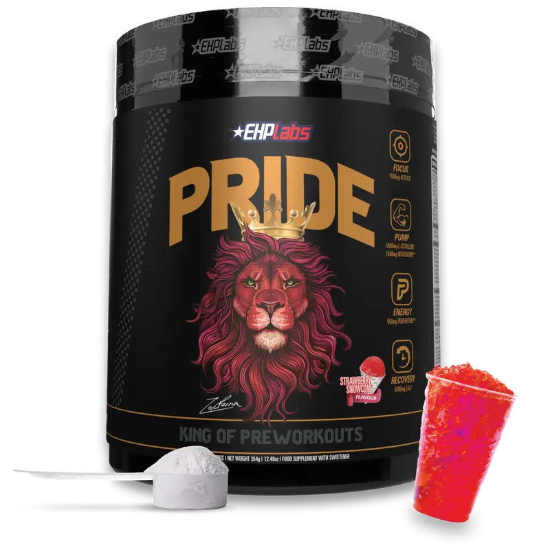EHPlabs Pride Pre Workout Supplement - Strawberry Snowcone - Caffeine Endurance Healthcare Fitness Dietary Edible Optimum, pr...