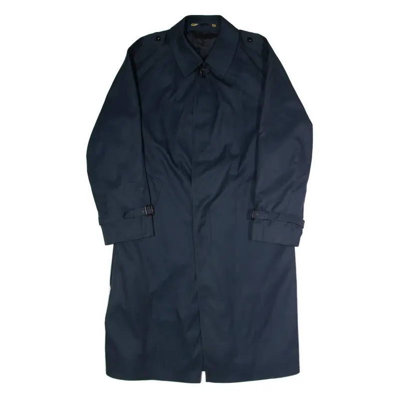 DICK Mens Trench Coat Blue Twill M