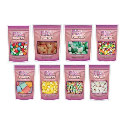 Freeze Dried Candy Snack Treat Flavor Peach Apple Rings, Lemon, Crunch, Air Taffy Bites, Tarts Bonbon Gift Delicious