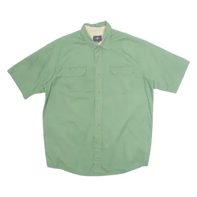 WRANGLER Mens Plain Shirt Green M