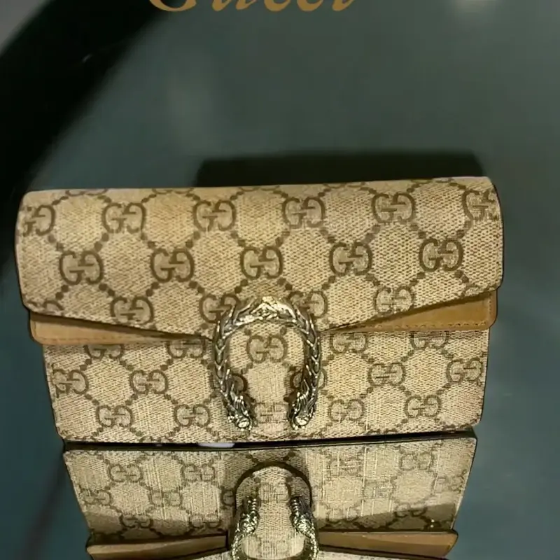 Pre-owned GUCCI Canvas Crossbody Bags DIONYSUS GG SUPER MINI CROSSBODY HANDBAG