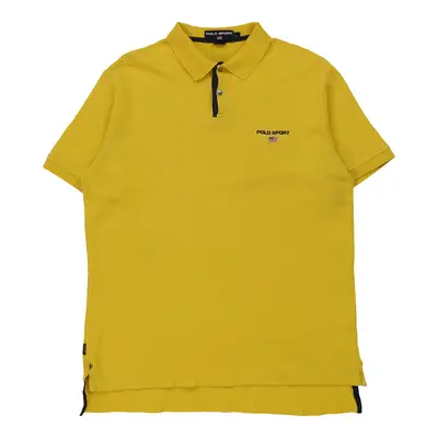 Polo Sport Polo Shirt - Large Yellow Cotton