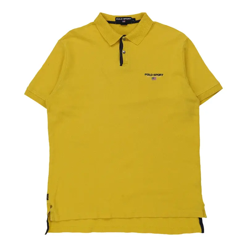 Polo Sport Polo Shirt - Large Yellow Cotton