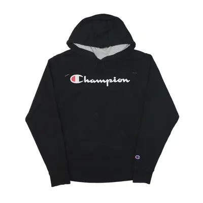 CHAMPION Hoodie Black Pullover Mens S