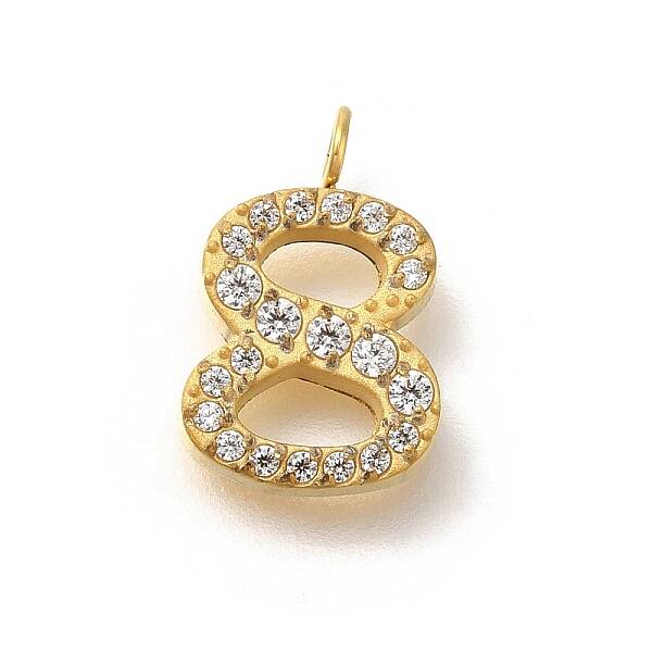 Ion Plating(IP) 304 Stainless Steel Micro Pave Cubic Zirconia Pendants