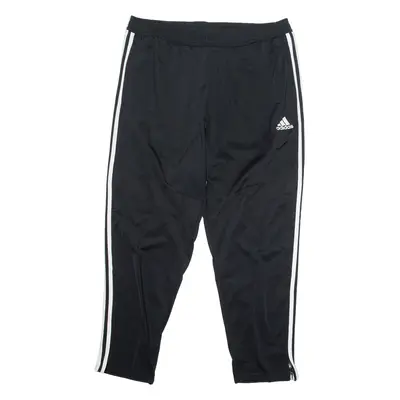 ADIDAS Mens Track Pants Black Tapered L W36 L30