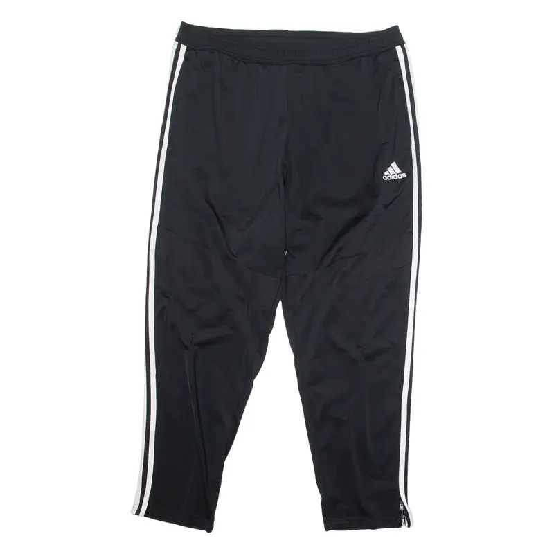 ADIDAS Mens Track Pants Black Tapered L W36 L30