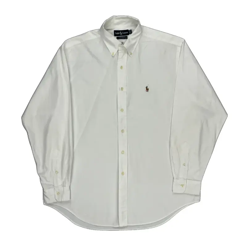 Yarmouth Ralph Lauren Shirt - Large White Cotton