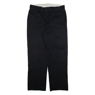 DICKIES Mens Trousers Black Regular Straight W36 L32