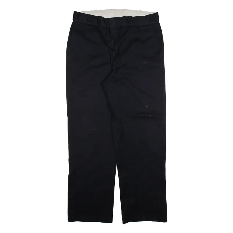 DICKIES Mens Trousers Black Regular Straight W36 L32