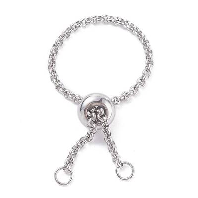 304 Stainless Steel Rolo Chains Slider Ring Findings