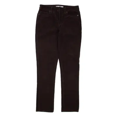 LANDS END Womens Corduroy Trousers Brown Regular Straight W32 L32