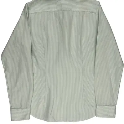 Striped Ralph Lauren Slim Fit Shirt - Medium Green Cotton
