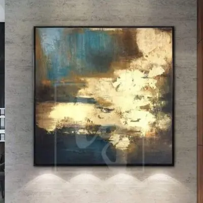 Large Abstract Oil Painting Oversized Abstract Painting Gold Leaf Painting Modern Artwork Abstract  | SURGE OF ENERGY