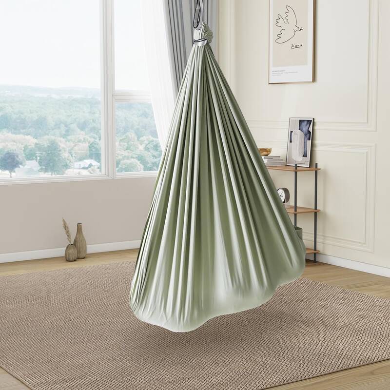 Garvee Sensory Swing for Kids Autism ADHD Therapy 360° Swivel Dual-Layer Nylon Calming Cuddle Hammock 300 lbs Indoor Outdoor