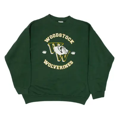 TULTEX Woodstock Wolverines Mens Sweatshirt Green USA L