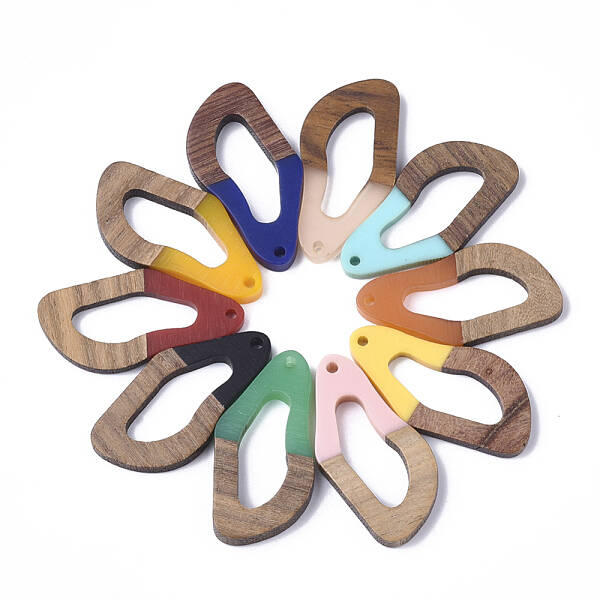 Resin & Walnut Wood Pendants