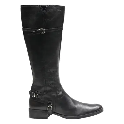 GEOX High Boots Black Leather Womens UK 7