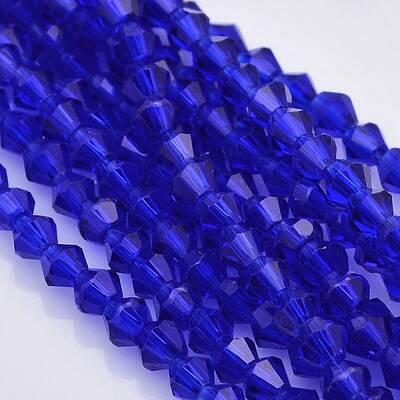 Faceted Bicone Glass Beads Strands