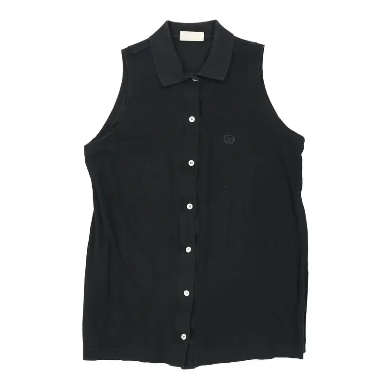 Sergio Tacchini Polo Shirt - XL Black Cotton