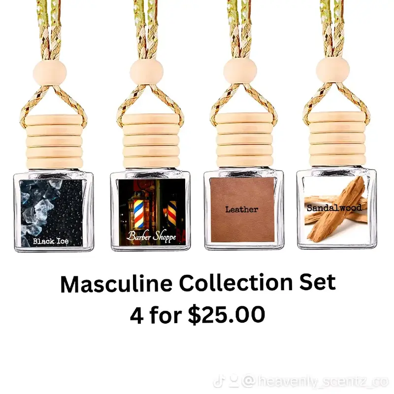 Masculine Scents Collection, Hanging Car Diffusers, Air Fresheners STRONGER & IMPROVED