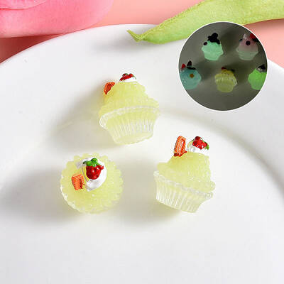 Luminous Cupcake Resin Sculpture Ornament