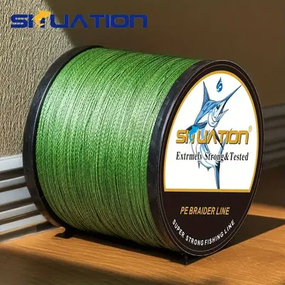 SIIUATION 300M/328YDS, 500M/546YDS, super strong fishing line, 4-strand multi wire PE wear-resistant braided wire, 12 25 40 6...