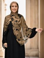 Women's Tie Dye Print Khimar, Loose Fit Fashionable Long Scarf for Daily Wear, Casual Versatile Muslim Hijab for Women