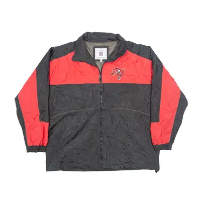 NFL Tampa Bay Buccaneers Insulated Jacket Black 90s Colourblock Mens XL