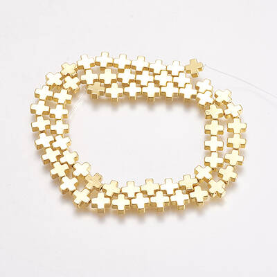 Electroplate Non-magnetic Synthetic Hematite Beads Strands