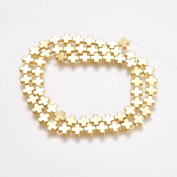 Electroplate Non-magnetic Synthetic Hematite Beads Strands