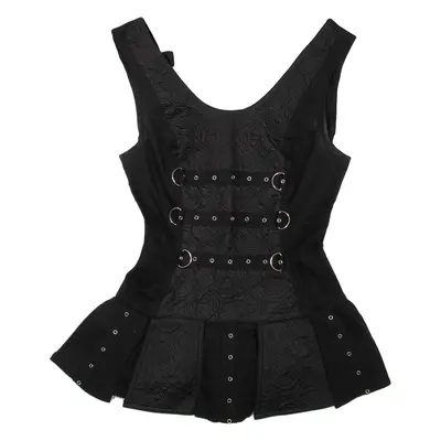 Womens Corset Top Black V-Neck Sleeveless M