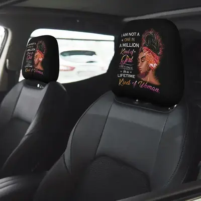 Girl Pattern Car Headrest Cover, Universal Car Seat Headrest Protector Cover, Car Interior Accessories for Women & Men