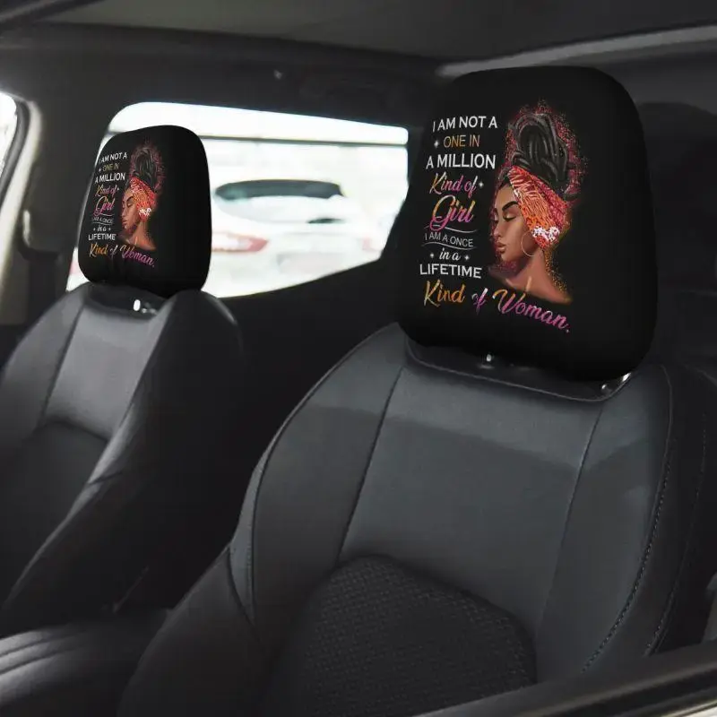 Girl Pattern Car Headrest Cover, Universal Car Seat Headrest Protector Cover, Car Interior Accessories for Women & Men